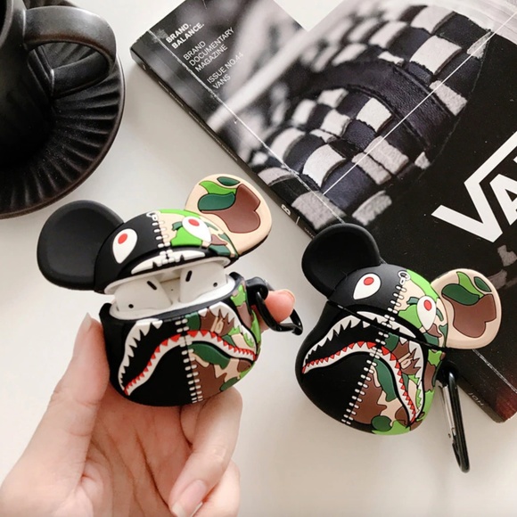 BAPE x BearBrick Camo AirPods Case Cover - NEW - Picture 2 of 4
